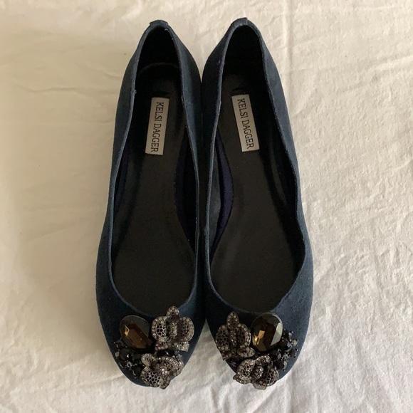 Kelsi Dagger “Alyona” Hidden Wedge Suede Flats - Picture 3 of 10